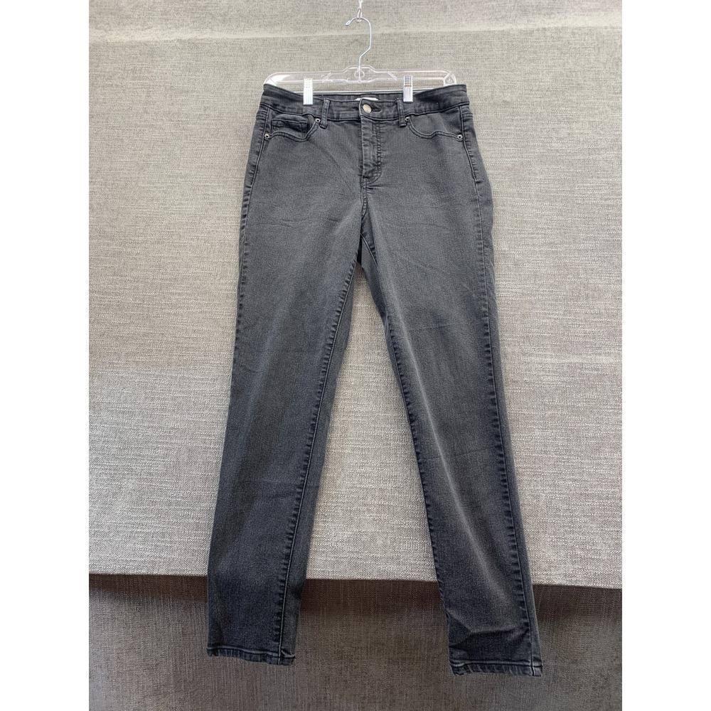 Jessica Simpson Skinny Jeans Women 8 Black Denim Stretch High Rise Straight Leg
